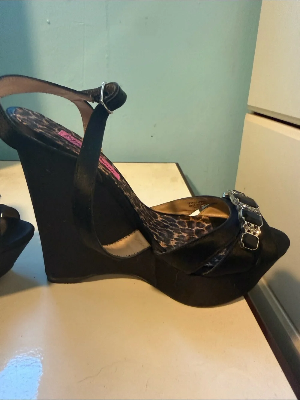 Betsey Johnson black strappy